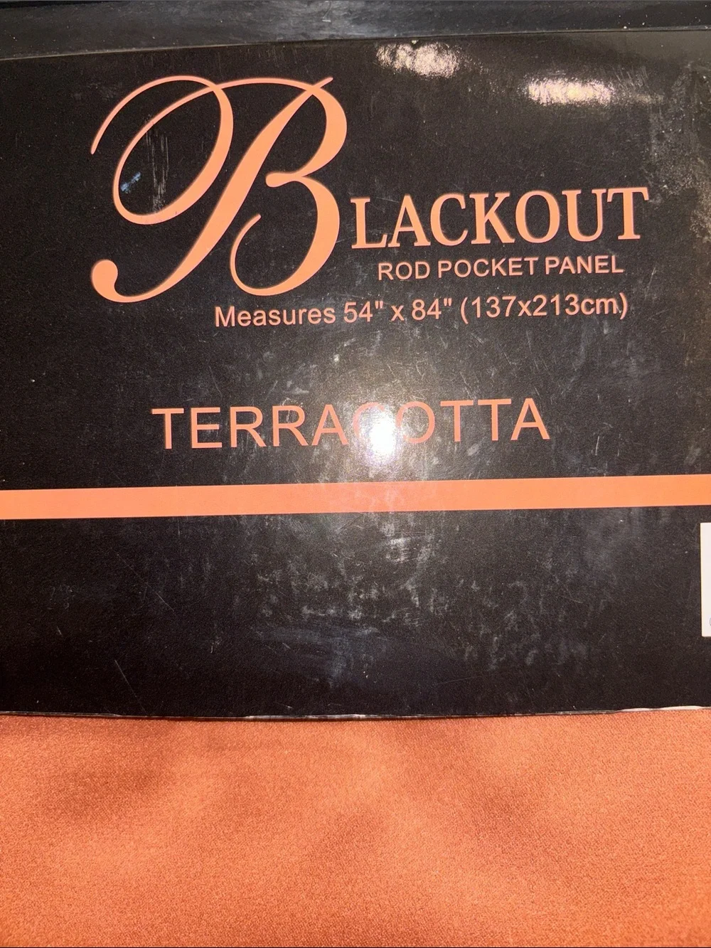 Blackout Rod Pocket Curtain Panel - Color: Rustic Burnt Orange